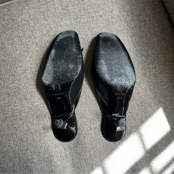 Vintage black Chanel bow mules - mail.srd.edu.jo